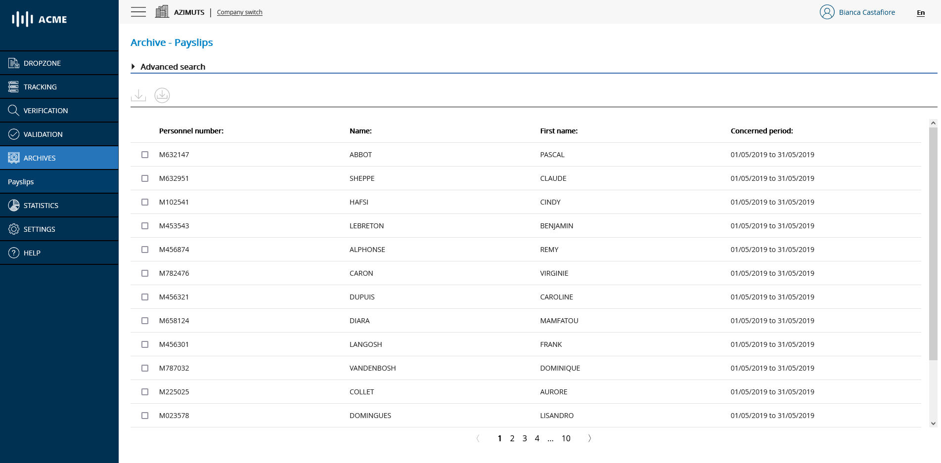List of archived documents