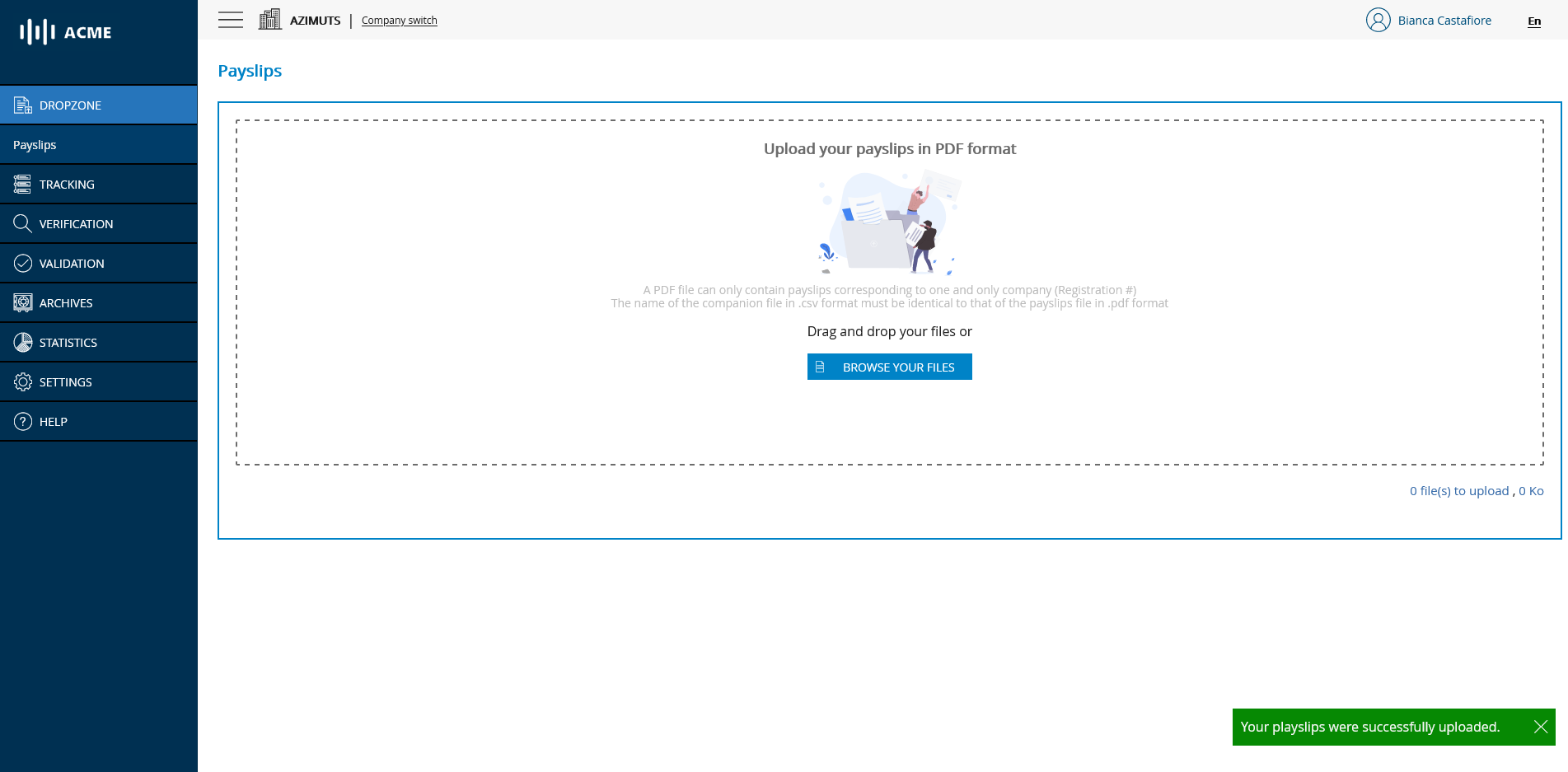 File transfer confirmation