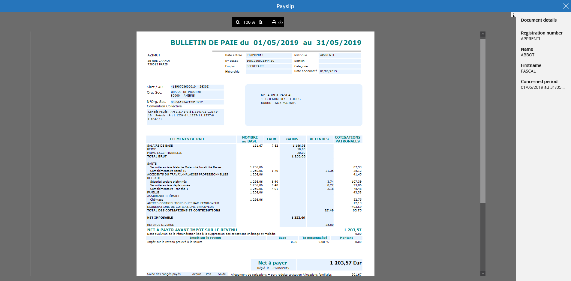 Flow monitoring screen - Viewing a document