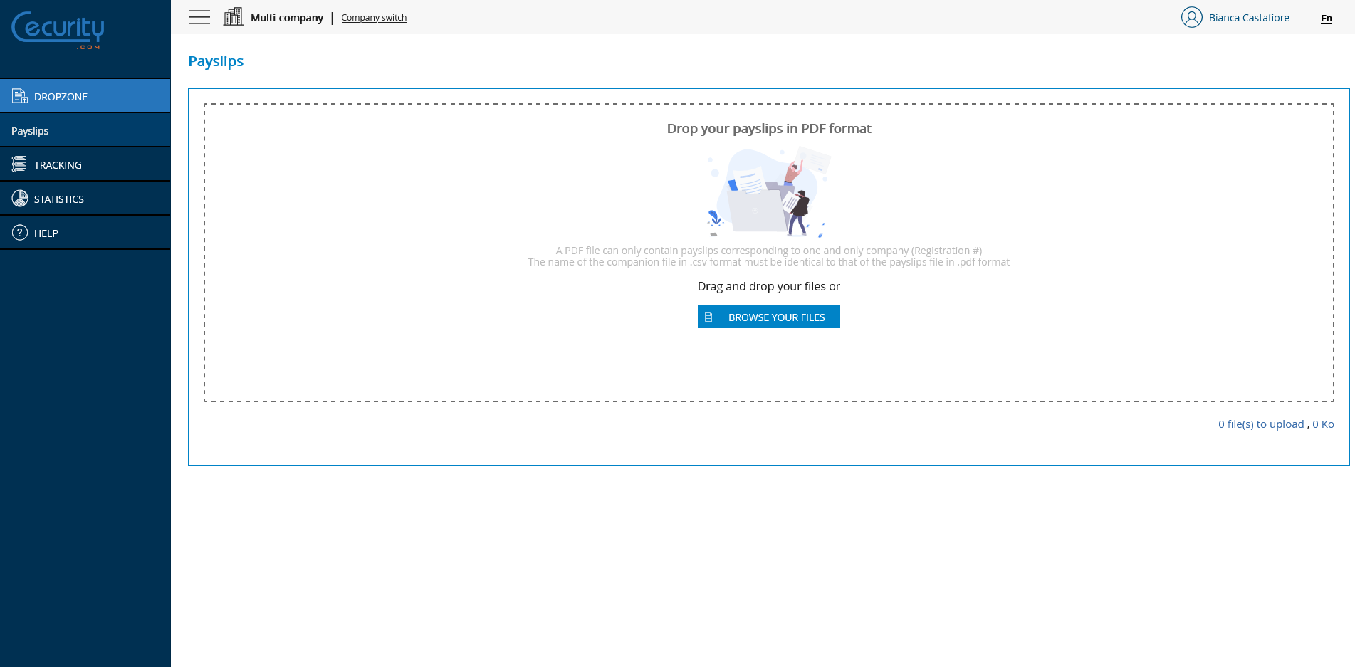 Multi-company document filing module - adding files