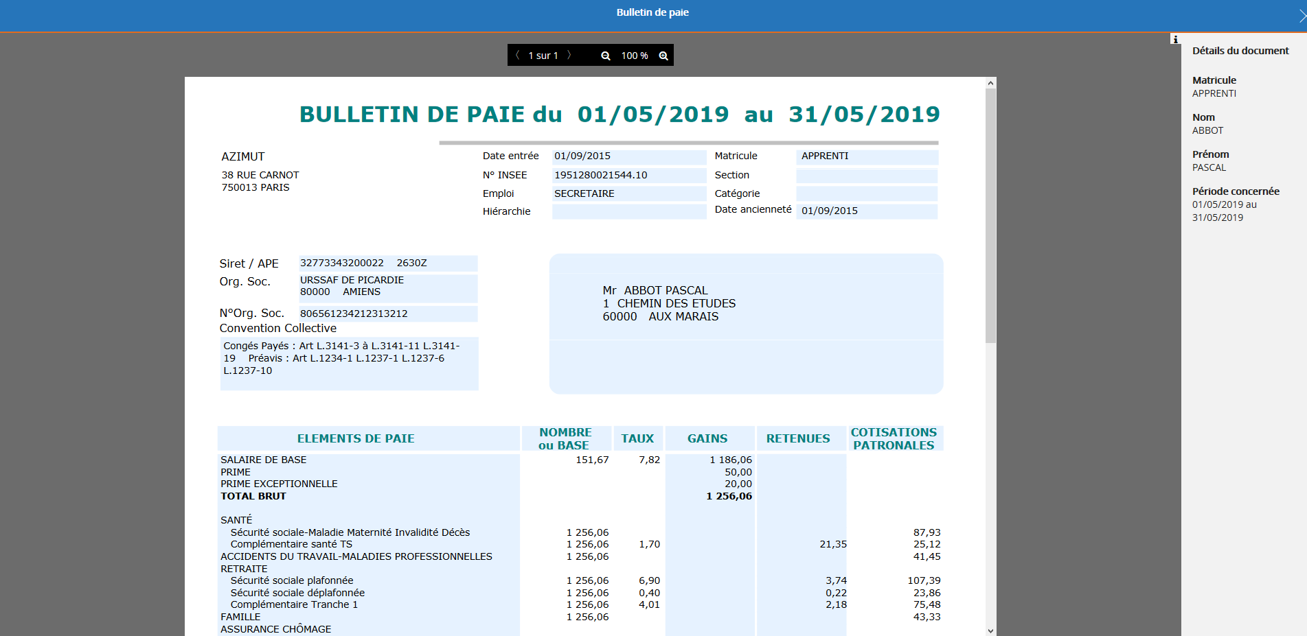 Mode de visualisation de document archivé