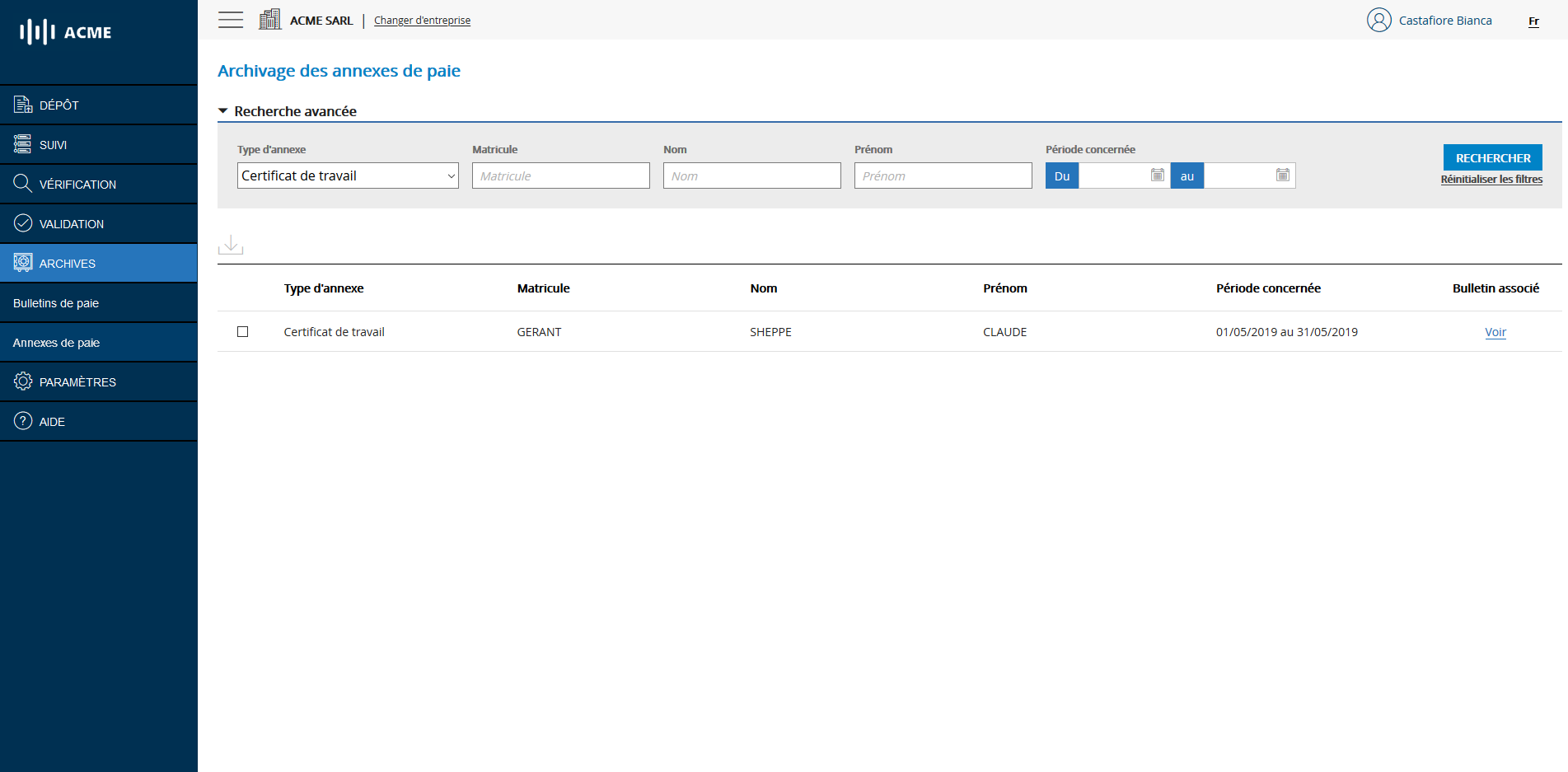Archives Annexes de paie