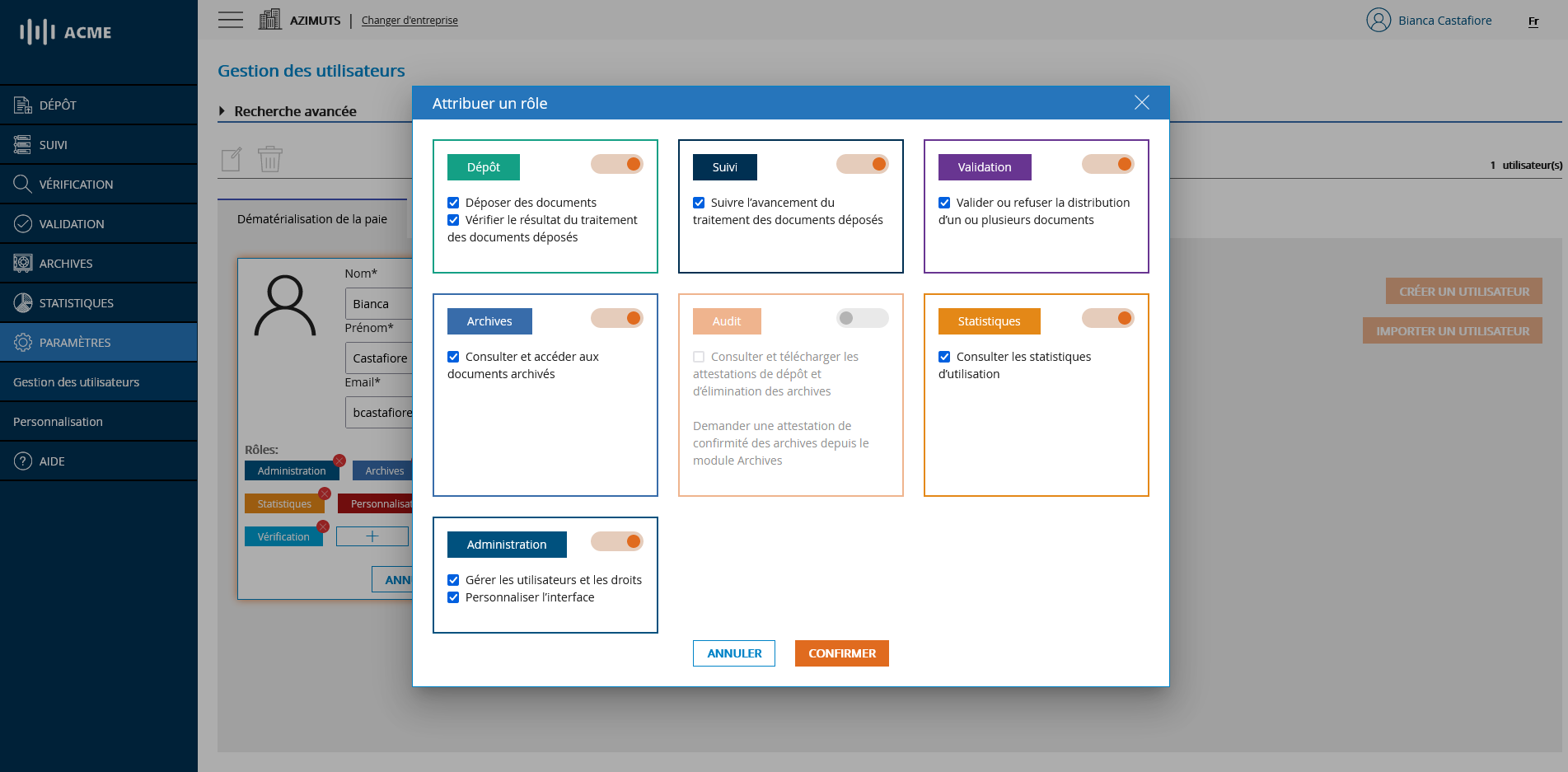 Gestion des utilisateurs - Ajouter un rôle