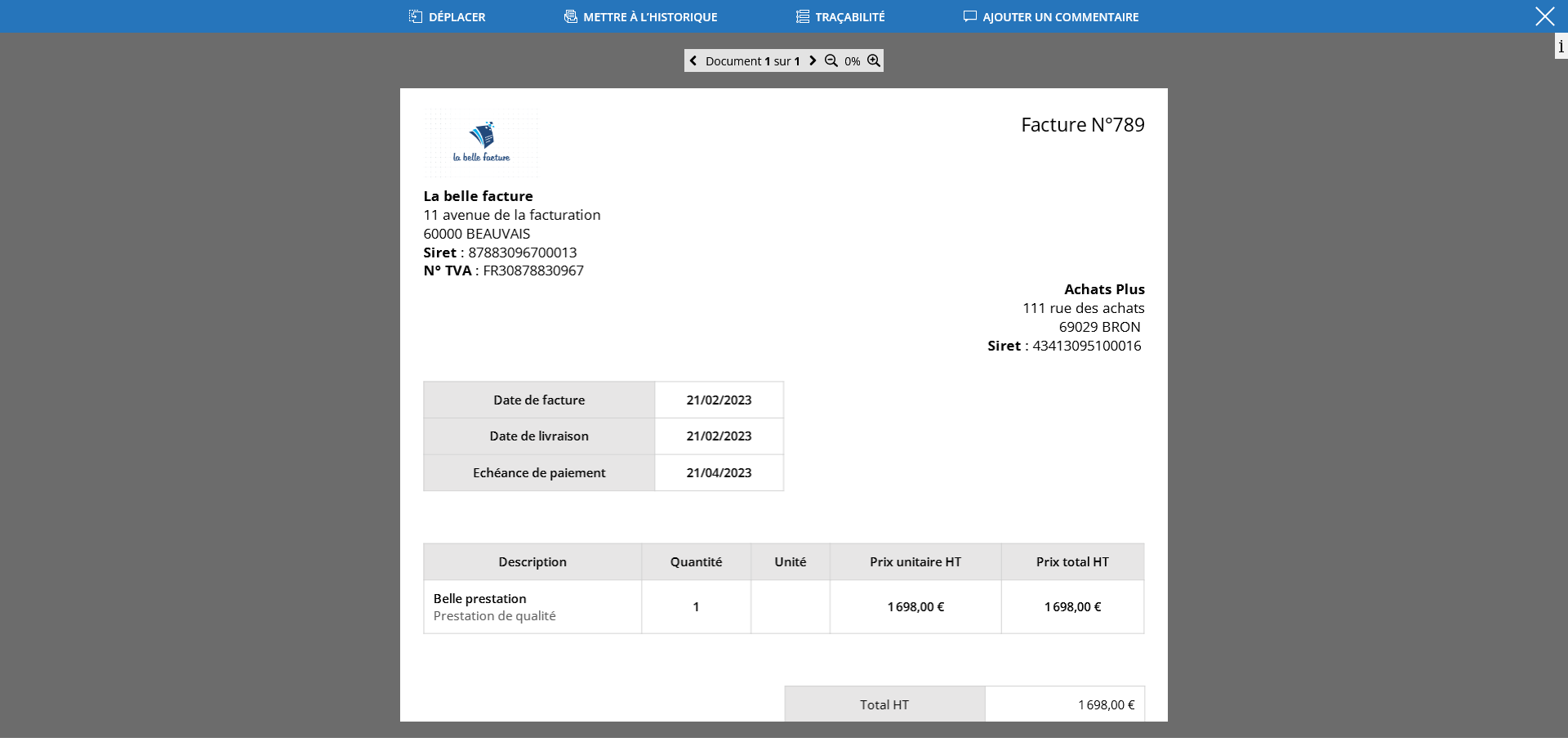 Visualisation d'un document