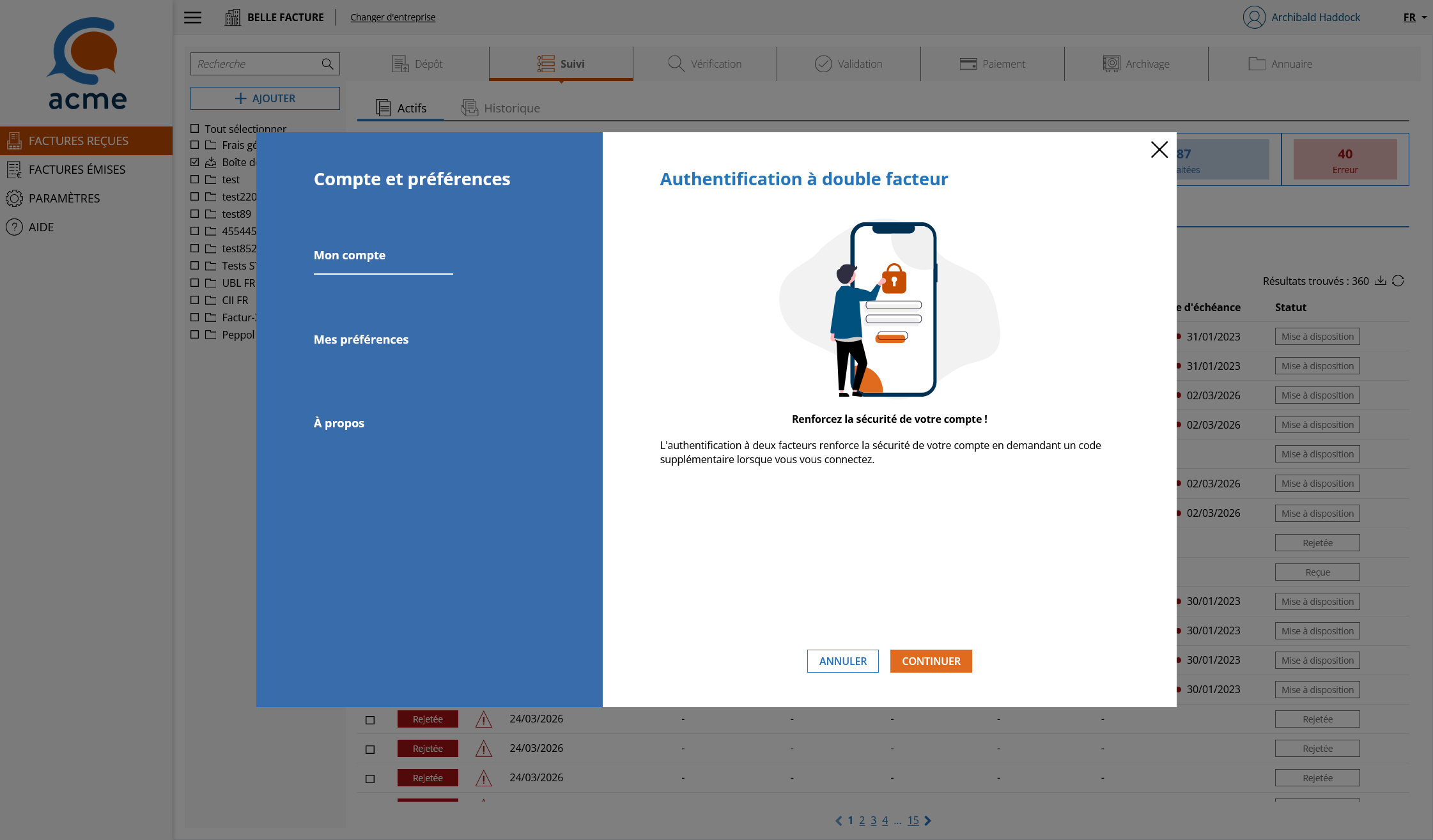 Activation MFA