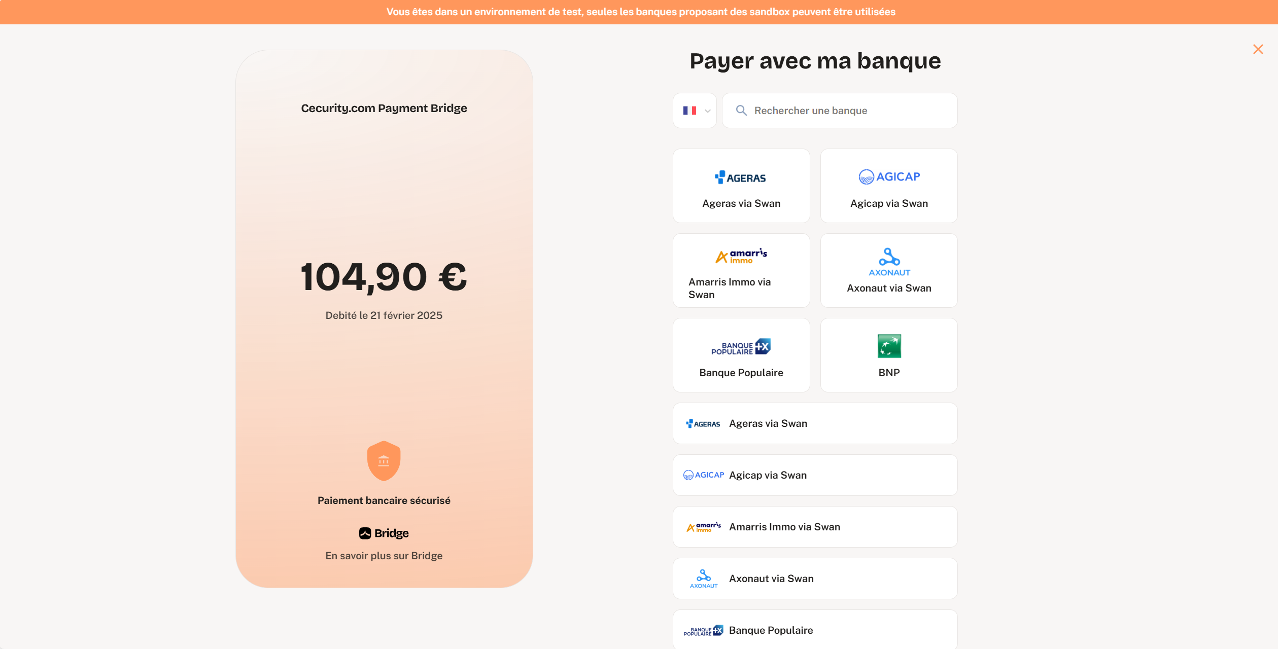 Choix d'établissement bancaire