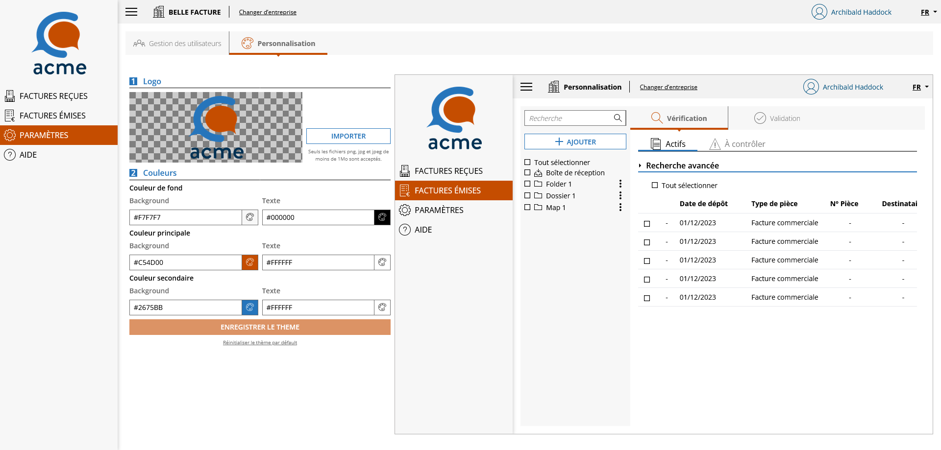 Email d'activation compte local