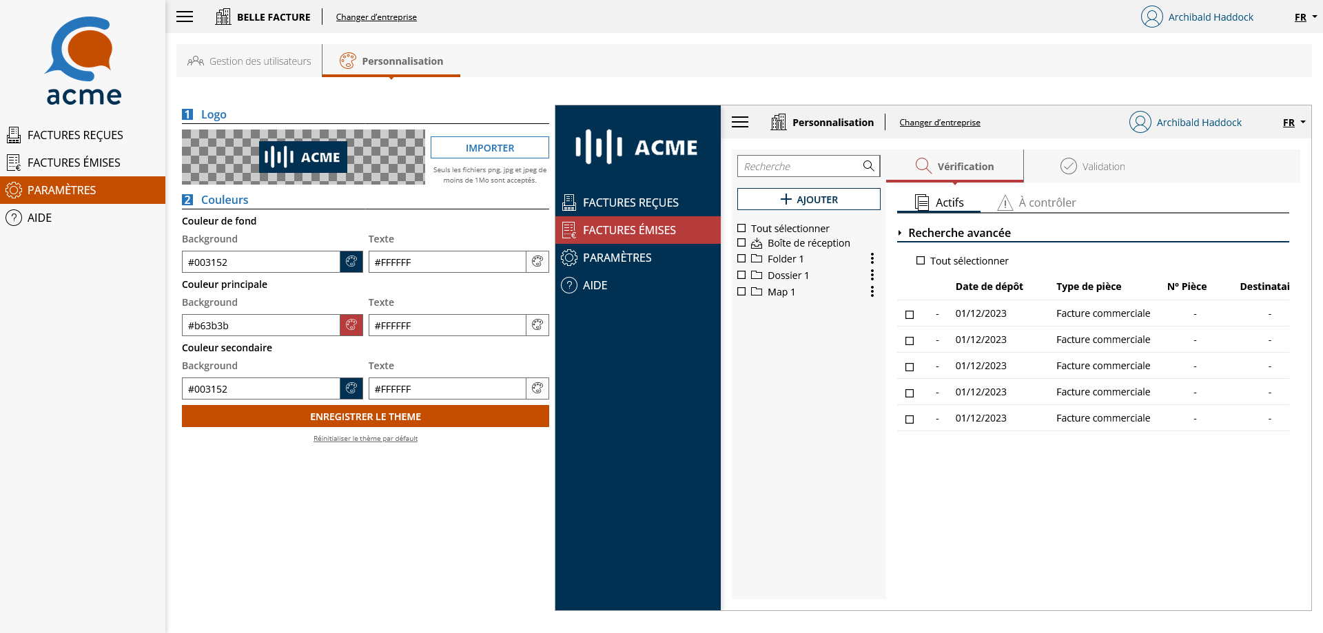 Email d'activation compte local