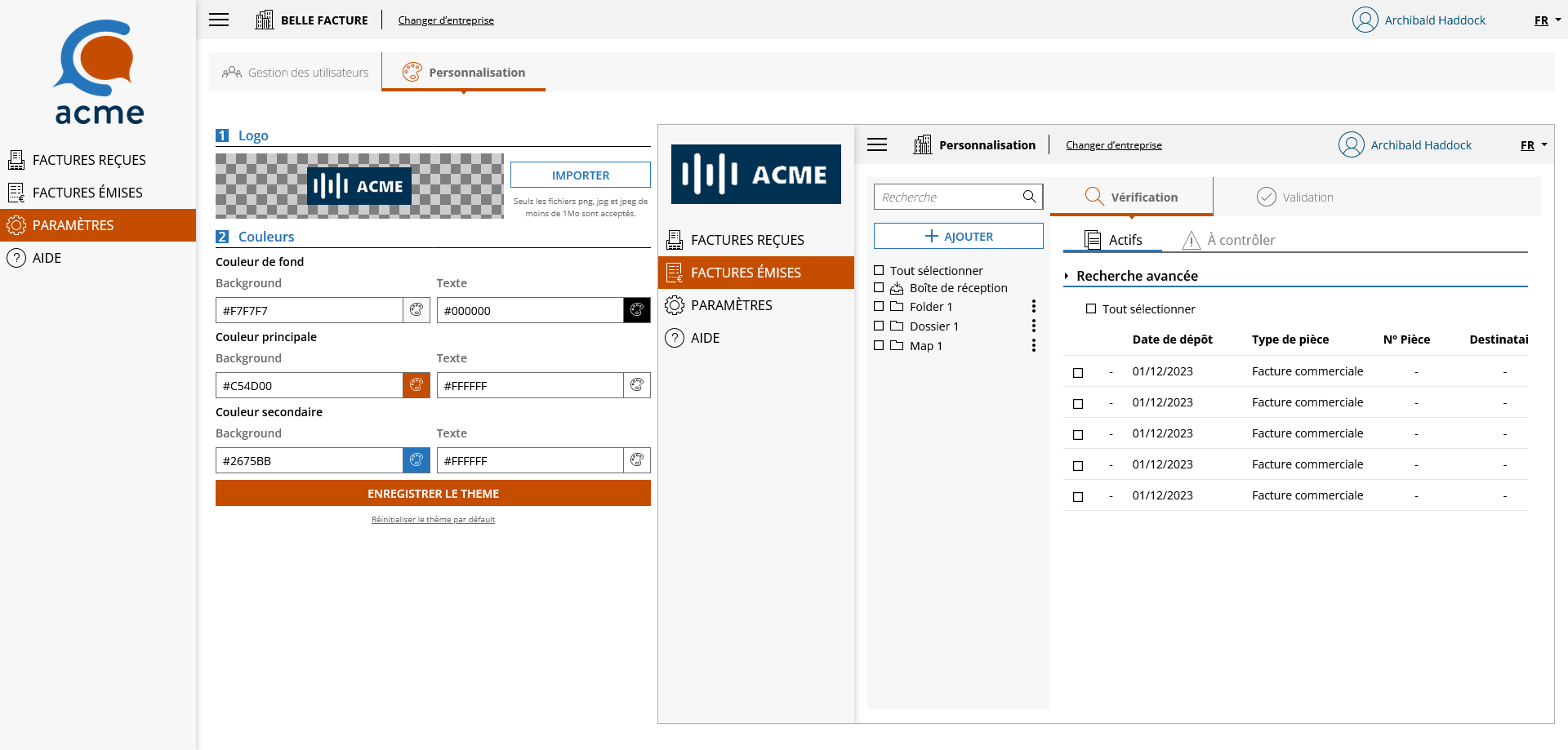 Email d'activation compte local